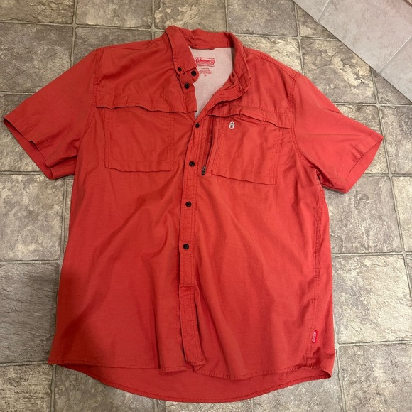 Coleman Men’s Active Vented Short Sleeve Button Down Fishing Hiking Large (2) - Picture 1 of 5